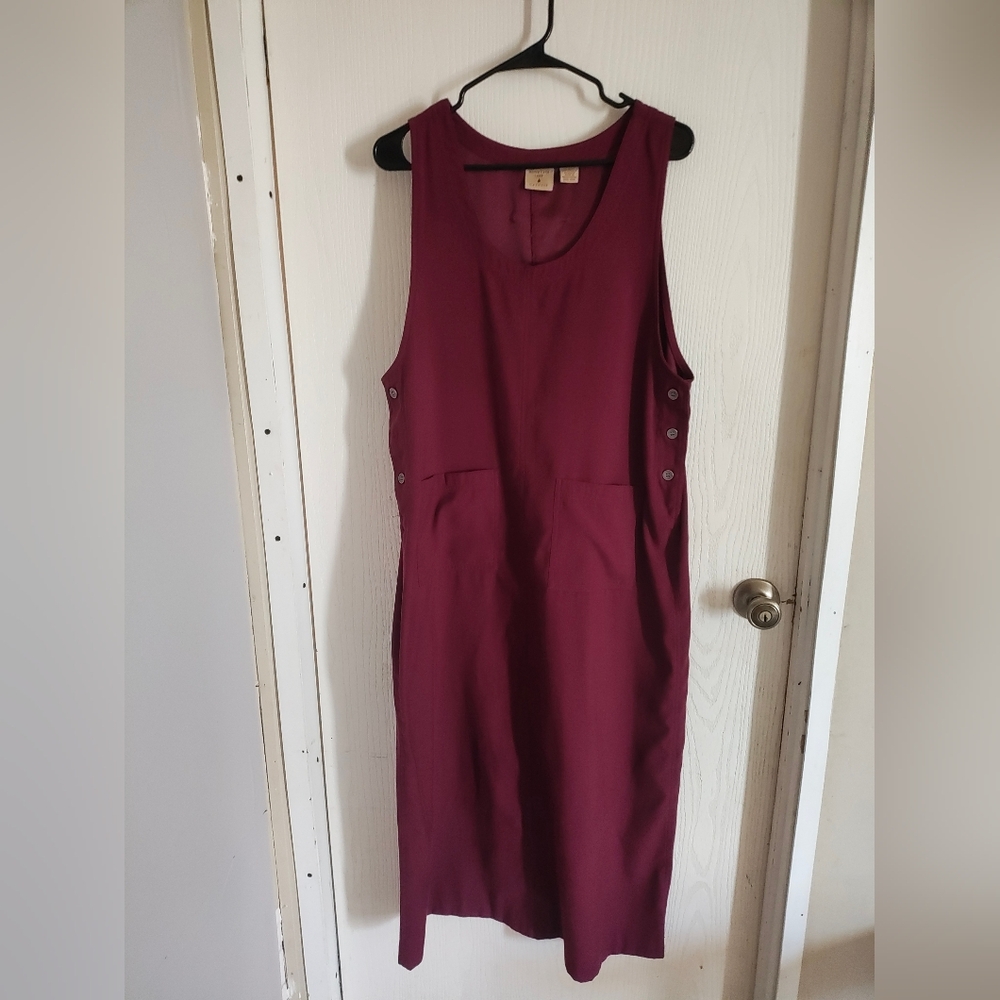 Mountain Lake Deep Red Midi Dress